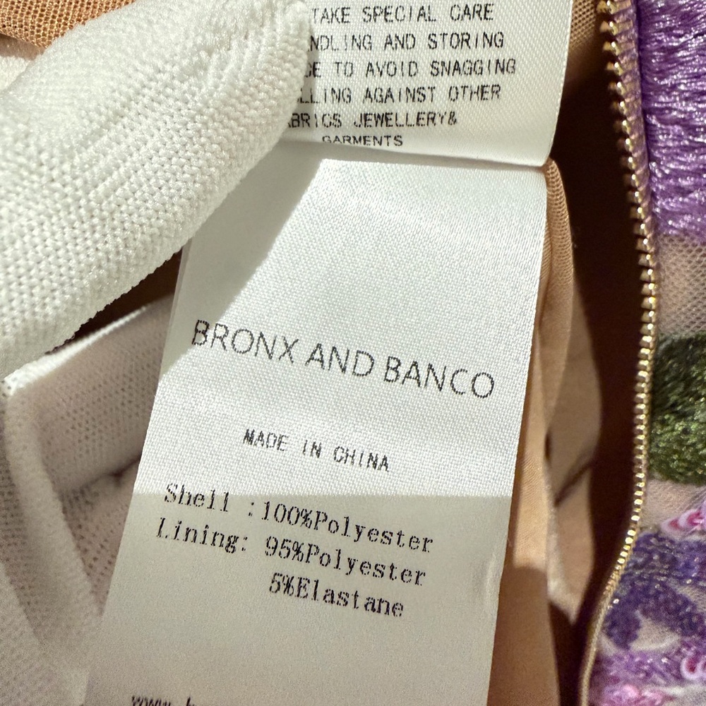 Bronx and Banco Lavender and Gold Embellished Sequin Dress - Picture 13 of 16